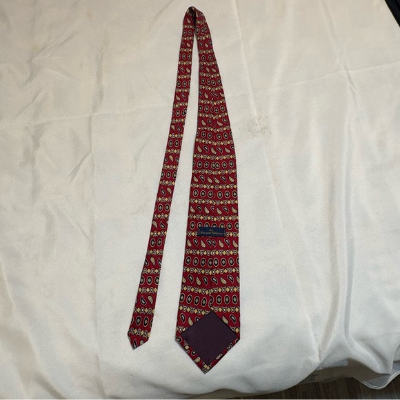 Vintage Italian Colsewald Elegant Red Patterned Men's Tie - Picture 4 of 4